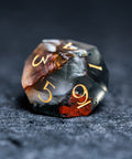 URWizards D&D Bloodstone Engraved Dice Set Dragon Style - Urwizards