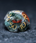 URWizards D&D Bloodstone Engraved Dice Set Dragon Style - Urwizards