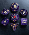 URWizards D&D Amethyst Engraved Dice Set Pixel Art RPG - Urwizards