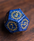 URWizards Dnd Lapis Lazuli Gemstone Engraved Dice Set Dagger Rogue Style - Urwizards