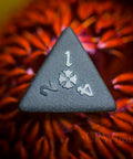 URWizards Dnd Obsidian Gemstone Raised Dice Set Royal Crown Style - Urwizards