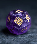 URWizards D&D Amethyst Engraved Dice Set Pixel Art RPG - Urwizards