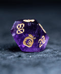 URWizards D&D Amethyst Engraved Dice Set Pixel Art RPG - Urwizards