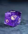 URWizards D&D Amethyst Engraved Dice Set Pixel Art RPG - Urwizards