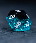 URWizards D&D Ice Glitter Resin Engraved Dice Set Pixel Art RPG - Urwizards