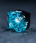 URWizards D&D Ice Glitter Resin Engraved Dice Set Pixel Art RPG - Urwizards