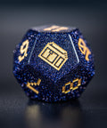 URWizards D&D Blue Sandstone Engraved Dice Set Pixel Art RPG - Urwizards