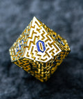 URWizards D&D Hollowed Metal Engraved Dice Set Alchemy Core Gold - Urwizards