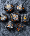 URWizards D&D Hollowed Metal Engraved Dice Set Alchemy Core Black - Urwizards