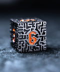 URWizards D&D Hollowed Metal Engraved Dice Set Alchemy Core Black - Urwizards