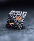 URWizards D&D Hollowed Metal Engraved Dice Set Alchemy Core Black - Urwizards