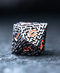 URWizards D&D Hollowed Metal Engraved Dice Set Alchemy Core Black - Urwizards