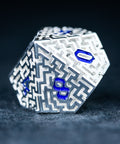 URWizards D&D Hollowed Metal Engraved Dice Set Alchemy Core Silver - Urwizards