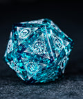 URWizards D&D Resin Ice Glitter Engraved Dice Set Nordic Style - Urwizards