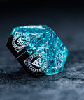 URWizards D&D Resin Ice Glitter Engraved Dice Set Nordic Style - Urwizards
