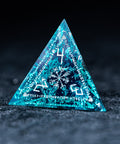 URWizards D&D Resin Ice Glitter Engraved Dice Set Nordic Style - Urwizards