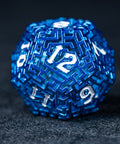 URWizards D&D Hollowed Metal Engraved Dice Set Alchemy Core Blue - Urwizards