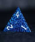 URWizards D&D Hollowed Metal Engraved Dice Set Alchemy Core Blue - Urwizards