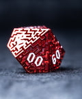 URWizards D&D Hollowed Metal Engraved Dice Set Alchemy Core Red - Urwizards