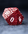 URWizards D&D Hollowed Metal Engraved Dice Set Alchemy Core Red - Urwizards