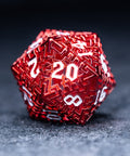 URWizards D&D Hollowed Metal Engraved Dice Set Alchemy Core Red - Urwizards