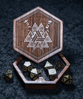URWizards Engraved Walnut D&D Dice Box Odin - Urwizards