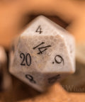 URWizards Dnd Coral Fossil Gemstone Engraved Dice Set - Urwizards