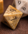 URWizards Dnd Coral Fossil Gemstone Engraved Dice Set - Urwizards