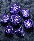 URWizards D&D Hollowed Metal Dice Set Alchemy Core Purple - Urwizards