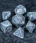URWizards D&D Metal Dice Set Dwarf Silver Small Size - Urwizards
