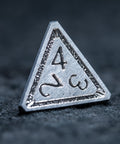 URWizards D&D Metal Dice Set Dwarf Silver Small Size - Urwizards