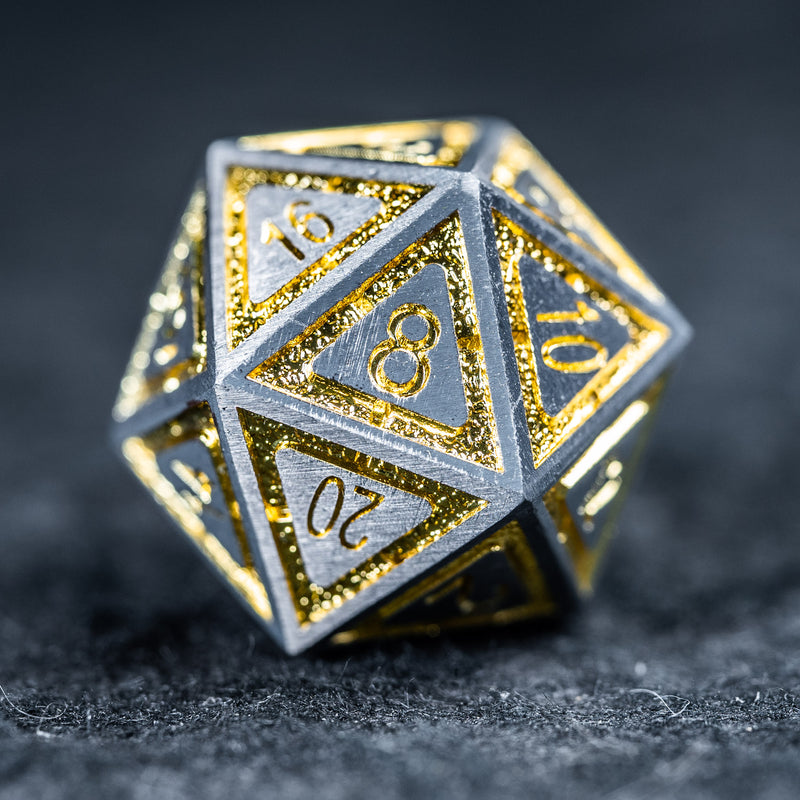 URWizards D&D Metal Dice Set Dwarf Gold Small Size - Urwizards