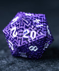 URWizards D&D Hollowed Metal Dice Set Alchemy Core Purple - Urwizards