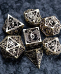 URWizards D&D Hollowed Metal Dice Set Dragon Grey - Urwizards