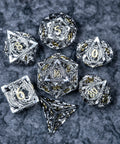 URWizards D&D Hollowed Metal Dice Set Dragon Silver - Urwizards