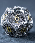 URWizards D&D Hollowed Metal Dice Set Dragon Silver - Urwizards