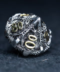 URWizards D&D Hollowed Metal Dice Set Dragon Silver - Urwizards