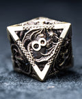 URWizards D&D Hollowed Metal Dice Set Dragon Grey - Urwizards