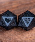 URWizards D&D Obsidian Raised Dice Set Pixel Art RPG - Urwizards