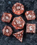 URWizards D&D Hollowed Metal Dice Set Alchemy Core Orange - Urwizards
