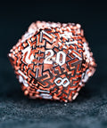 URWizards D&D Hollowed Metal Dice Set Alchemy Core Orange - Urwizards