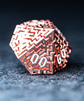 URWizards D&D Hollowed Metal Dice Set Alchemy Core Orange - Urwizards