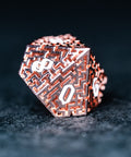 URWizards D&D Hollowed Metal Dice Set Alchemy Core Orange - Urwizards