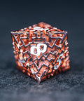 URWizards D&D Hollowed Metal Dice Set Alchemy Core Orange - Urwizards