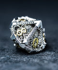 URWizards D&D Hollowed Metal Dice Set Cthulhu Silver - Urwizards