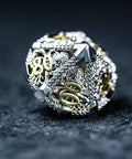 URWizards D&D Hollowed Metal Dice Set Cthulhu Silver - Urwizards