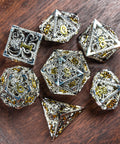 URWizards D&D Hollowed Metal Dice Set Cthulhu Silver - Urwizards