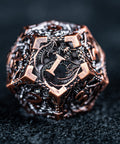 URWizards D&D Hollowed Metal Dice Set Dragon Red - Urwizards