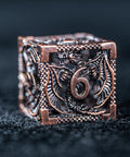 URWizards D&D Hollowed Metal Dice Set Dragon Red - Urwizards