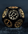 URWizards D&D Obsidian Engraved Dice Set Lunar Eclipse - Urwizards